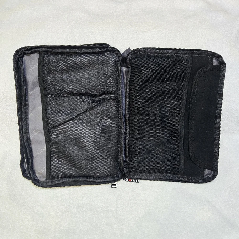 BUBM Electronics Travel Organizer Case Zippered Tech Cable Storage Gray